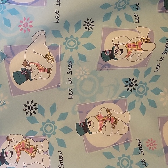 Christmas Frosty the Snowman scrub top - Picture 2 of 4